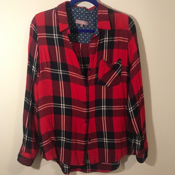 Lightweight Red & Blue Flannel - Picture 3 of 3